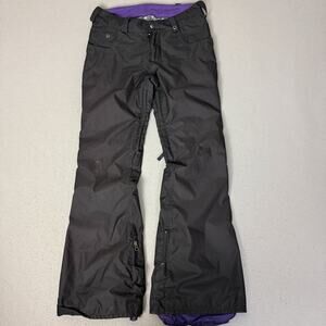 Burton The White Collection Dryride Snowboard Ski Pants Black Purple XXS